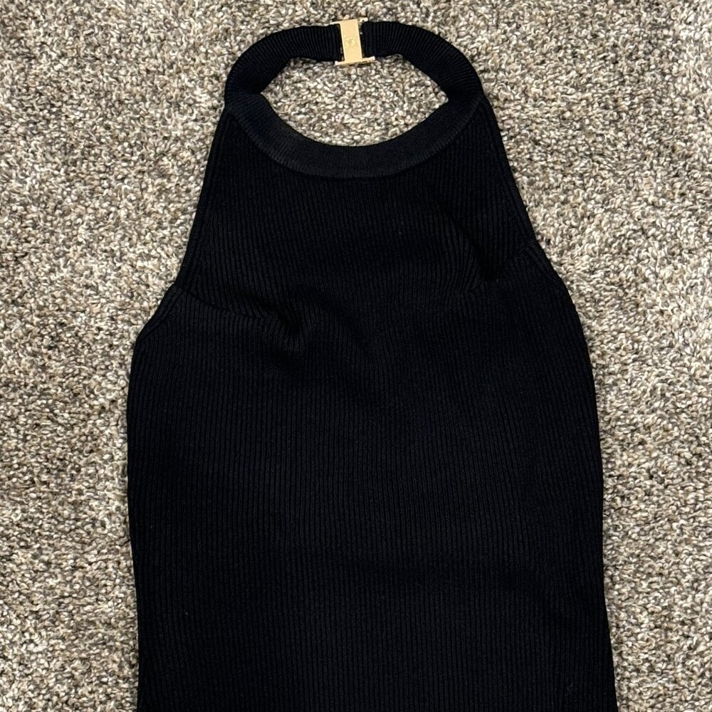 Milly Metal Neck Halter Top Size P